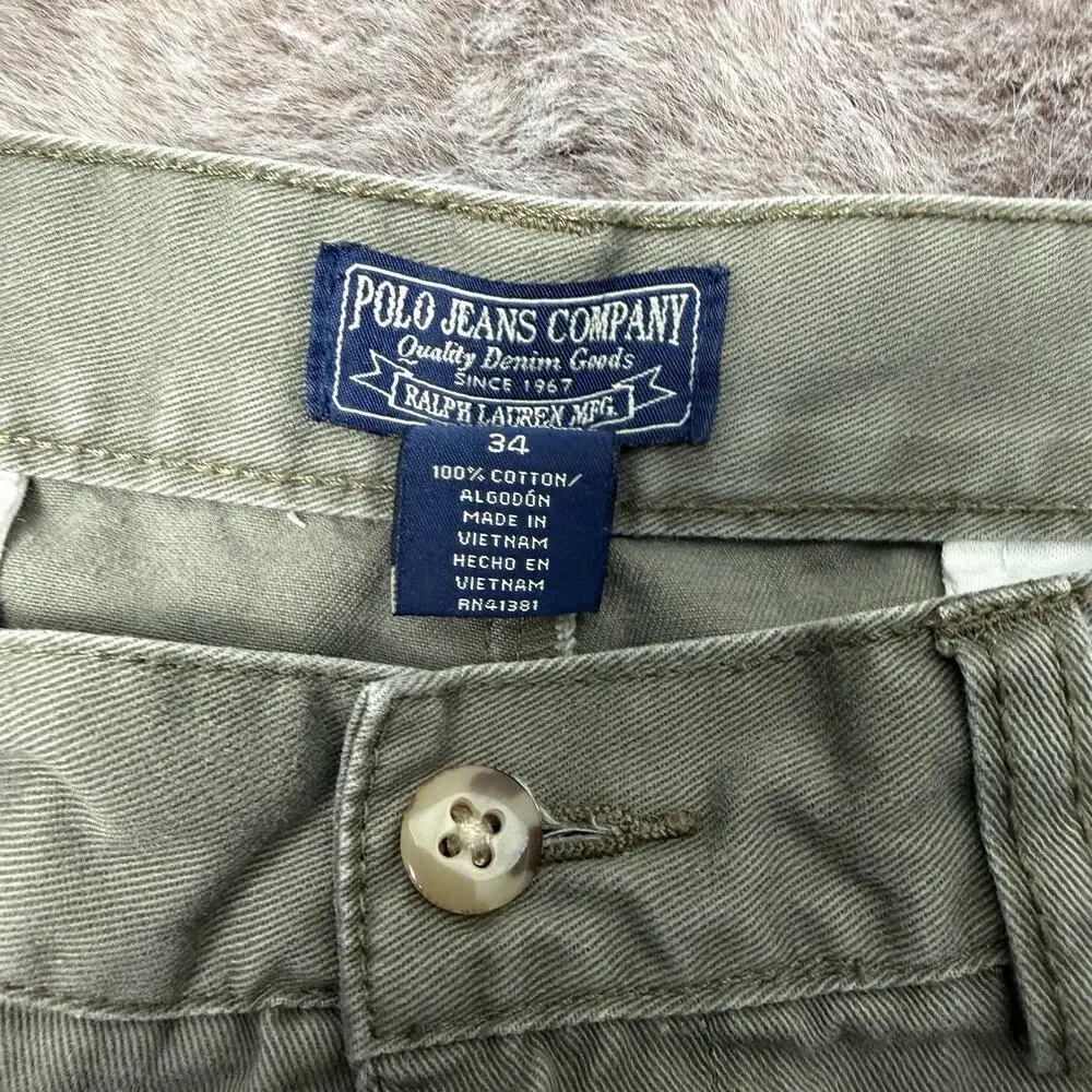 Polo Jeans Company Ralph Lauren Military Green Shorts Size 34
